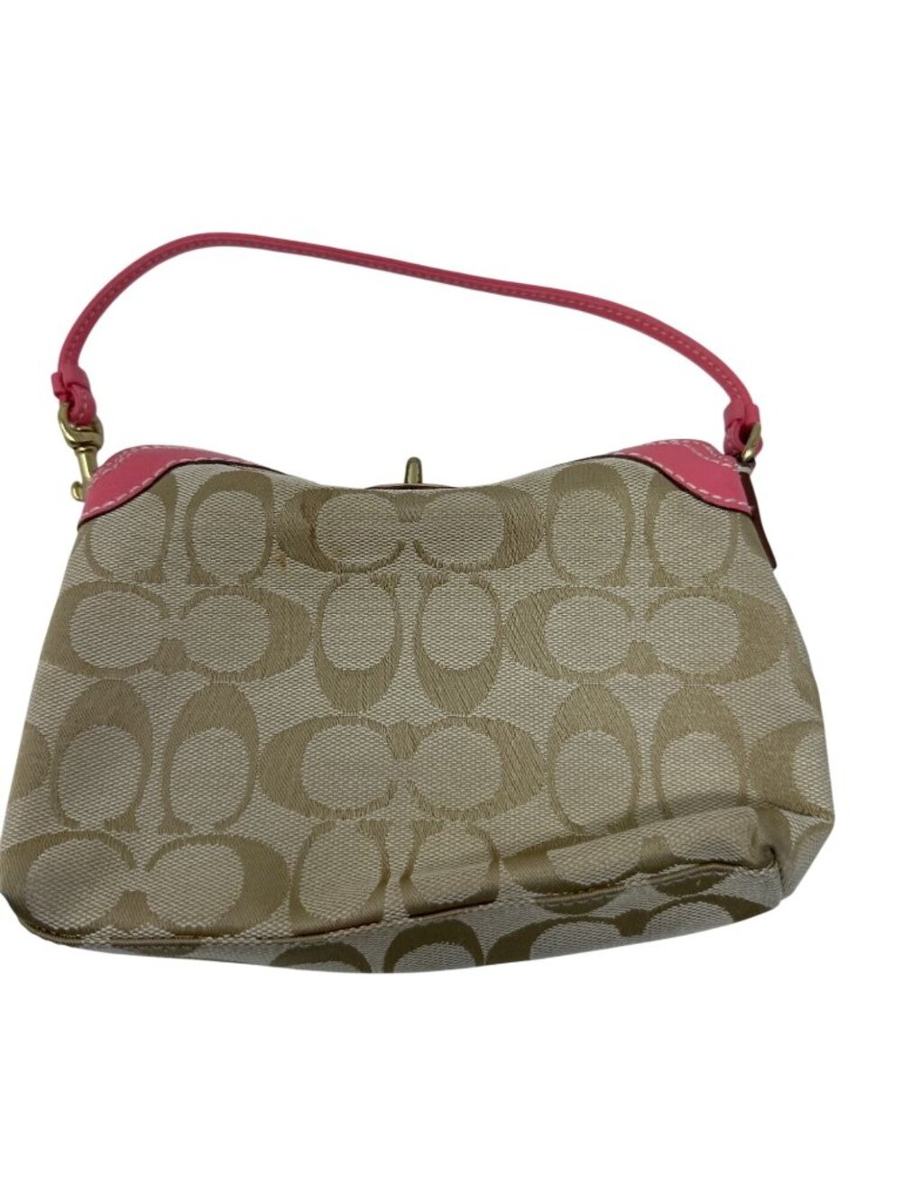 Coach Vintage Y2K Shoulder Wanita Tan Pink Bag